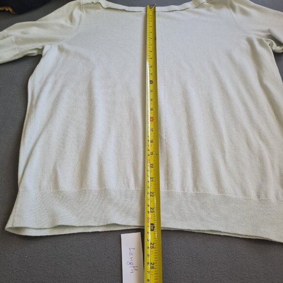 Banana Republic Boat Neck Rib Sweater Women Size XL Short Sleeves Blue Pastel - Picture 6 of 8